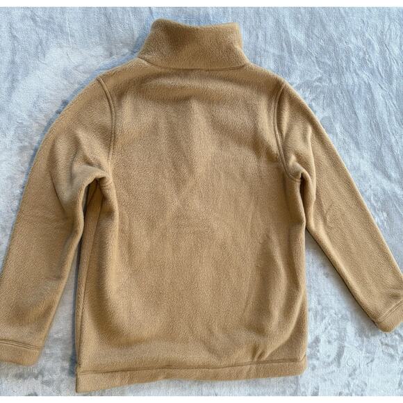 J. Crew Fleece Pullover Women XXS Tan Sherpa Button Front Tunic Jacket Lagenlook - Picture 4 of 7